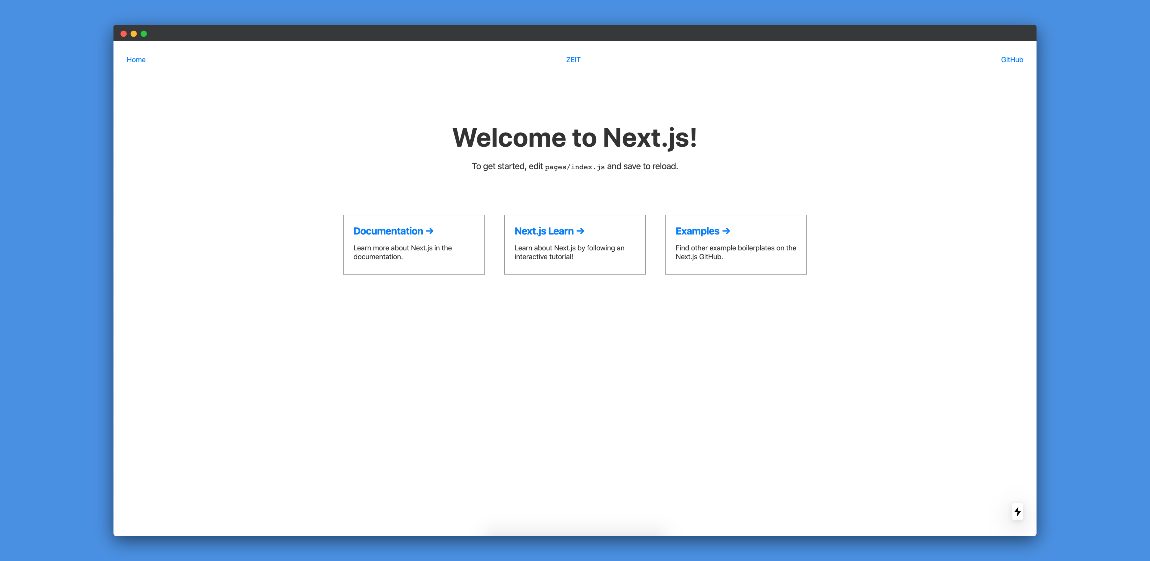 Sample Next.js application